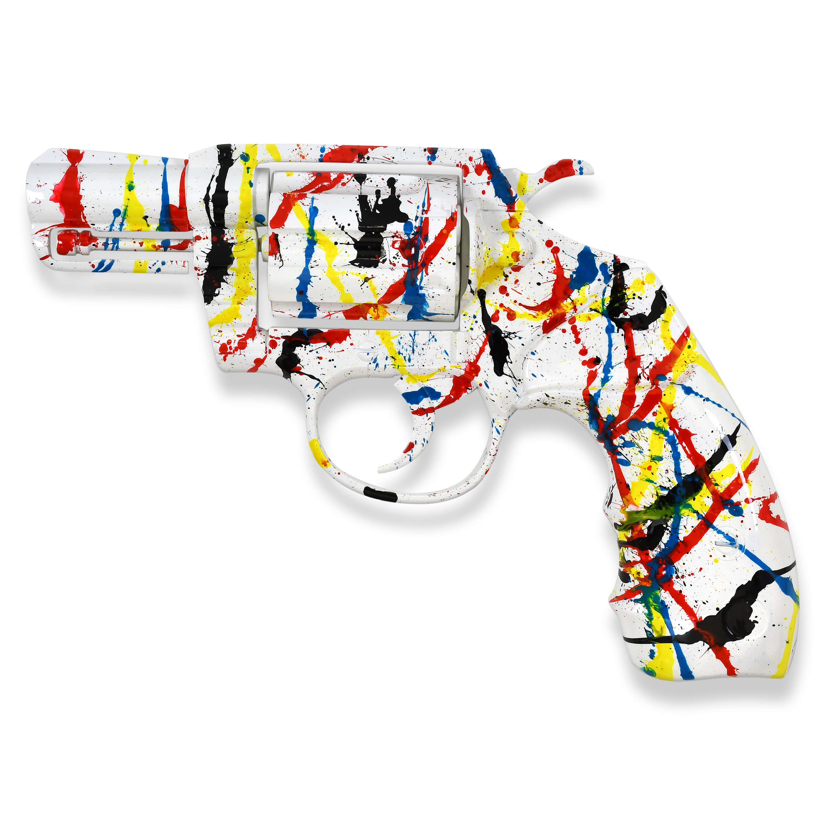 Bellamì - Scultura in resina grande -Pistola Colt Pop Art-