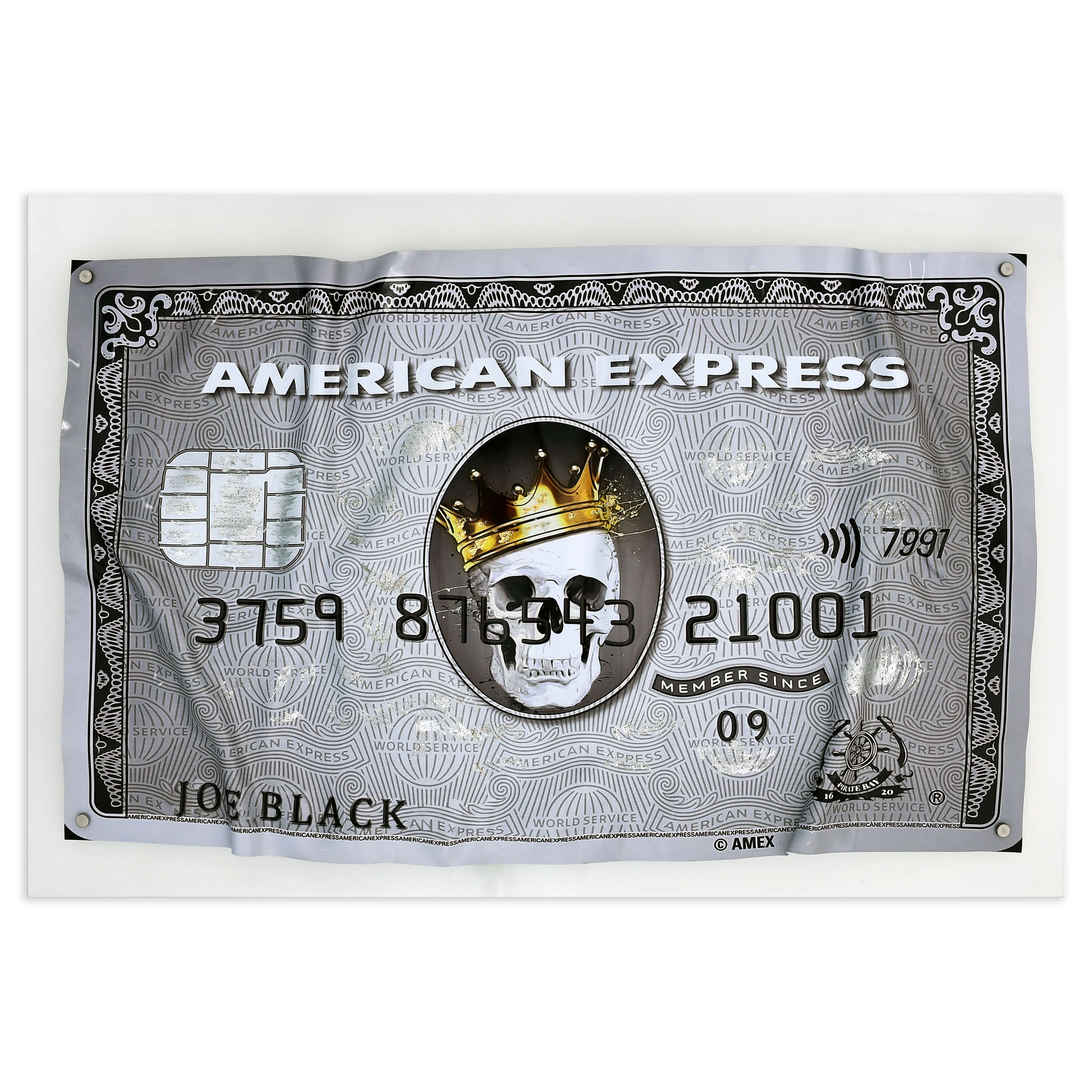 Bellamì - Stampa su plexiglass -Carta American Express Teschio-