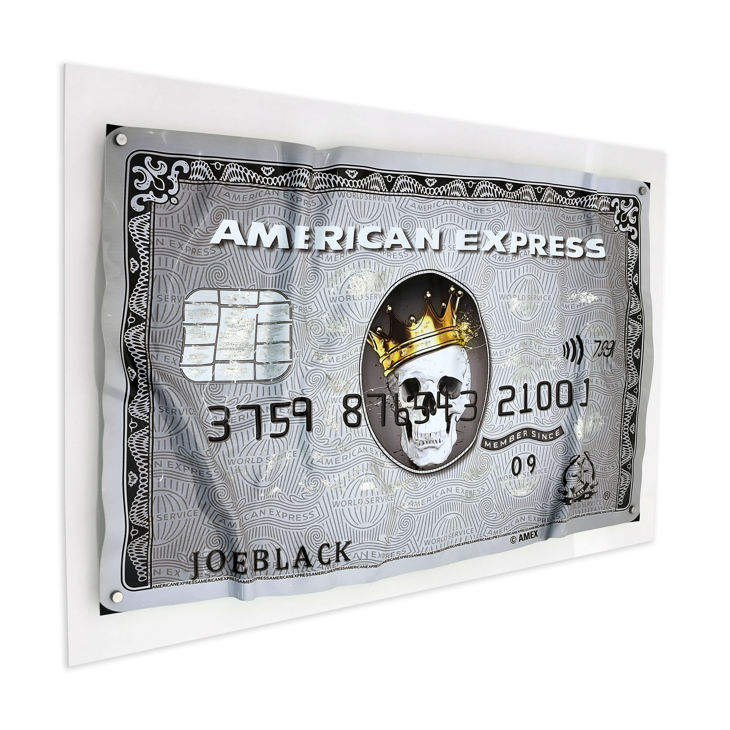 Bellamì - Stampa su plexiglass -Carta American Express Teschio-